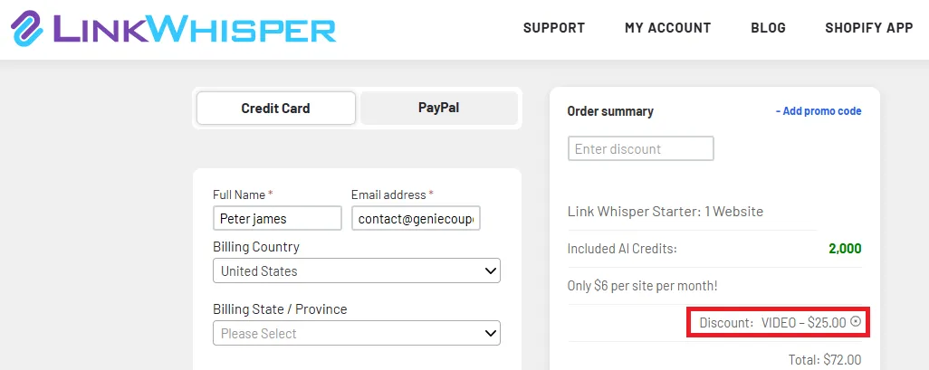Linkwhisper $25 OFF Discount Code