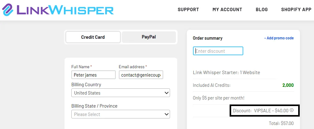 Linkwhisper $40 Discount Code